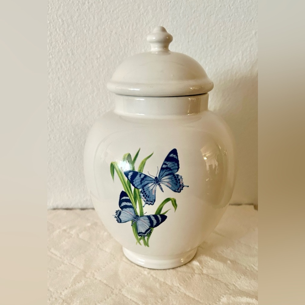 Vintage FTD Butterfly Jar/Canister - Thailand